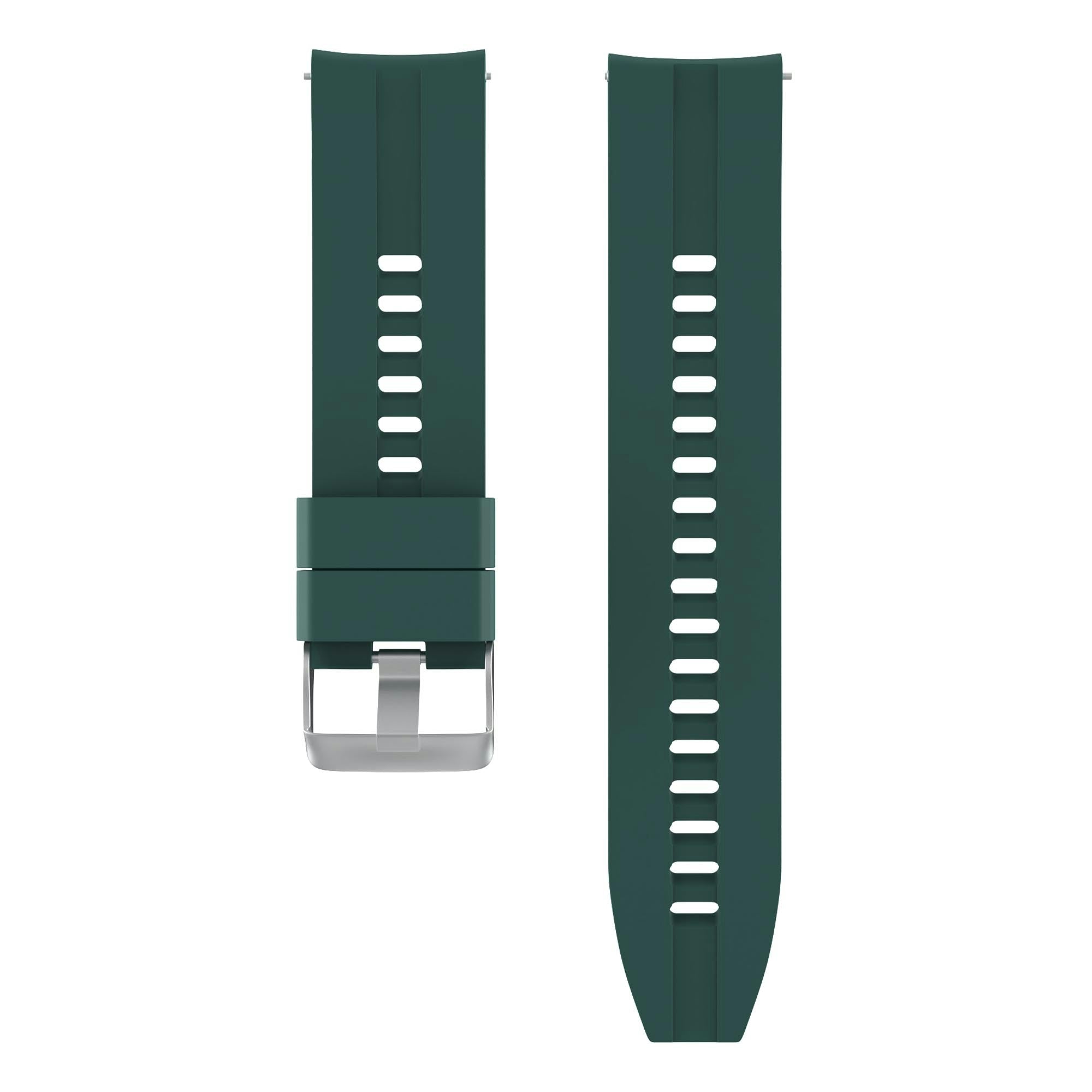 Silicone Watchband for Smartwatch 22mm Universal - Dark Green