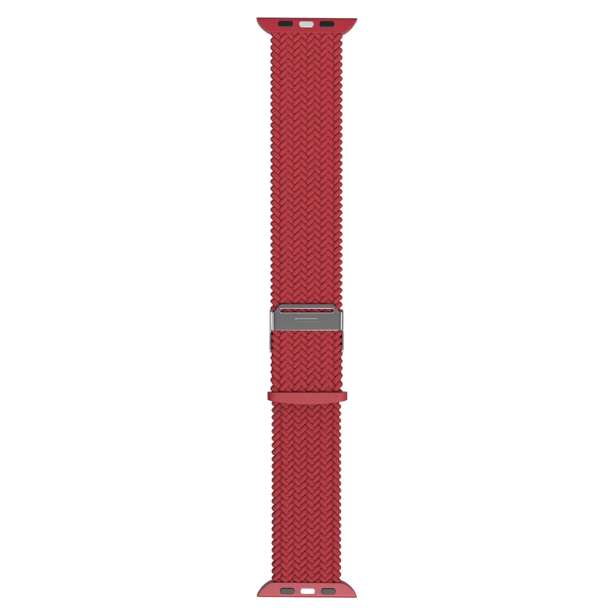 Flätat Nylonarmband Till Apple Watch - Röd