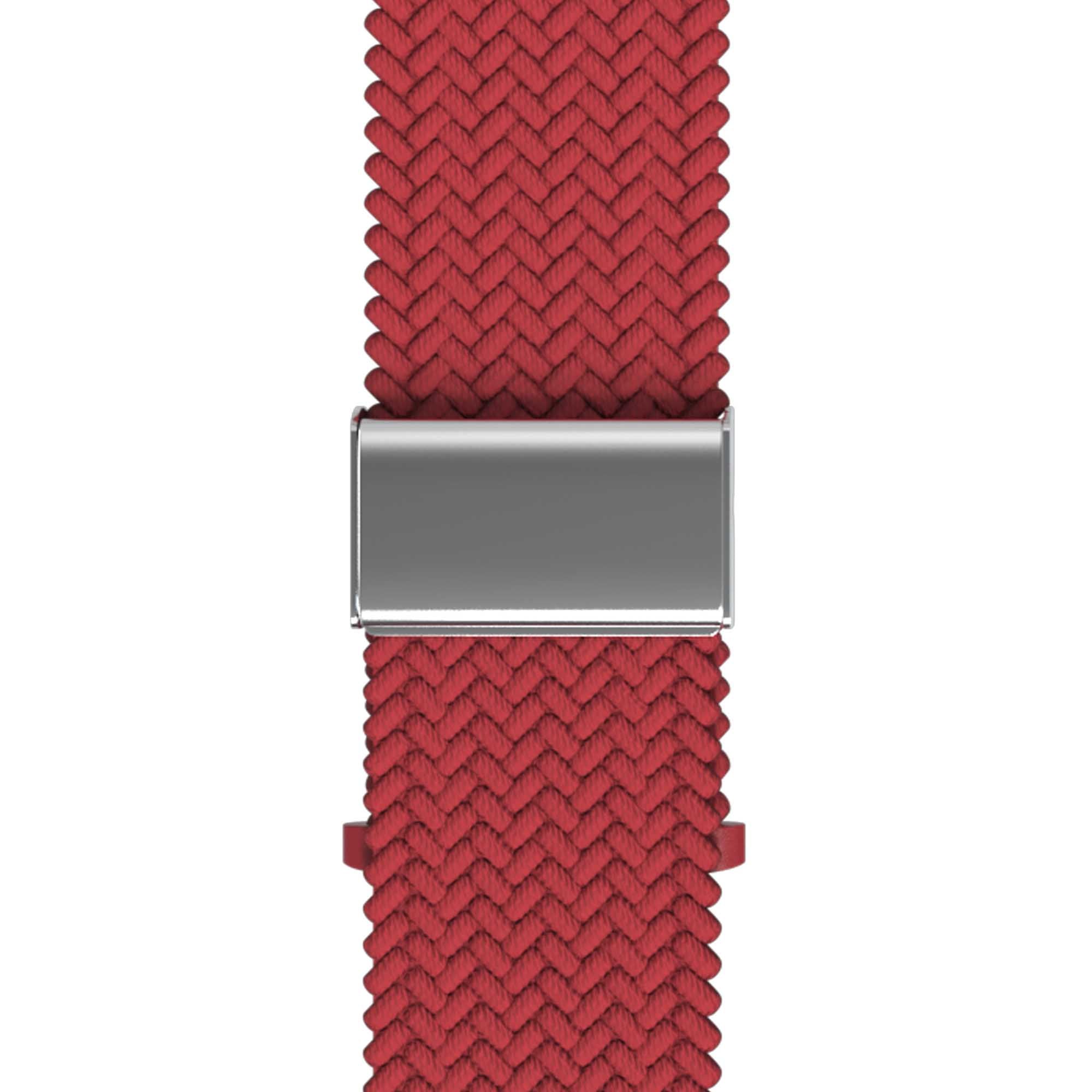 Flätat Nylonarmband Till Apple Watch - Röd