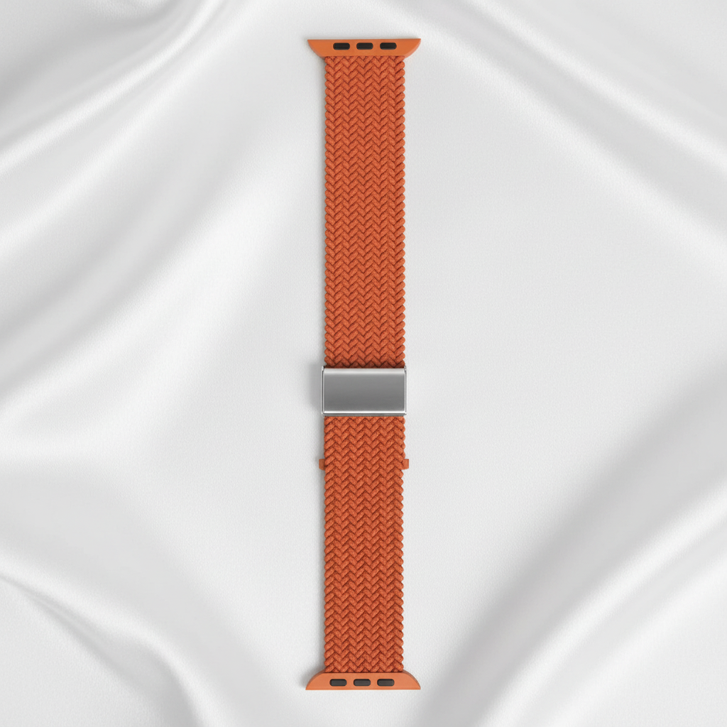   Flätat Nylonarmband Till Apple Watch - Orange