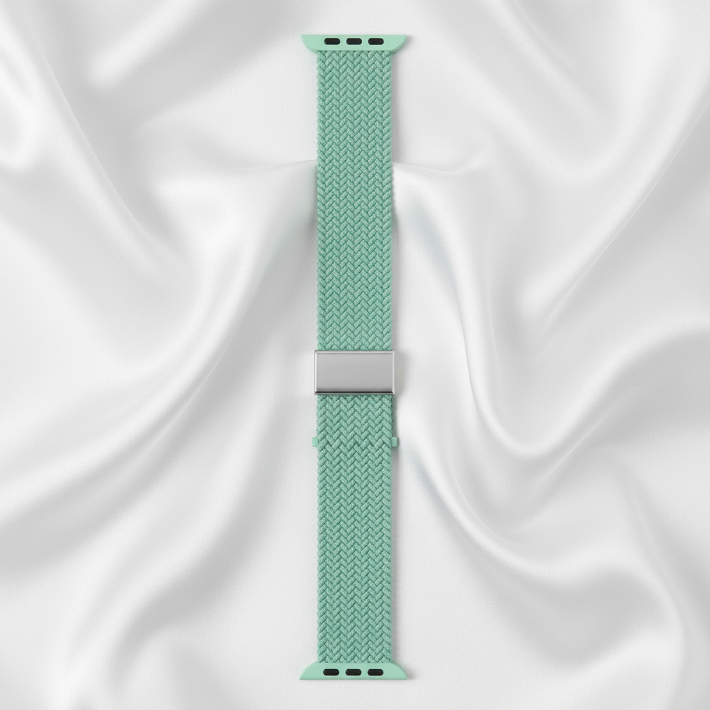 Flätat Nylonarmband Till Apple Watch - Pistasch