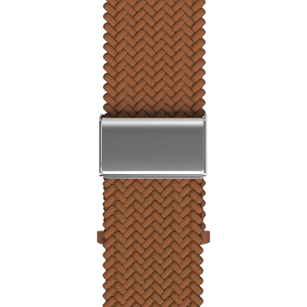 Flätat Nylonarmband Till Apple Watch - Brun