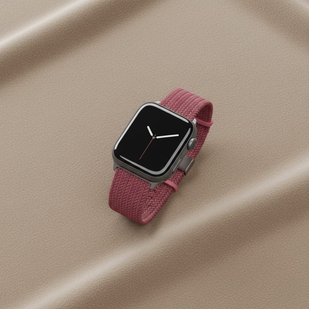 Flätat nylonarmband för Apple Watch - Rosa 