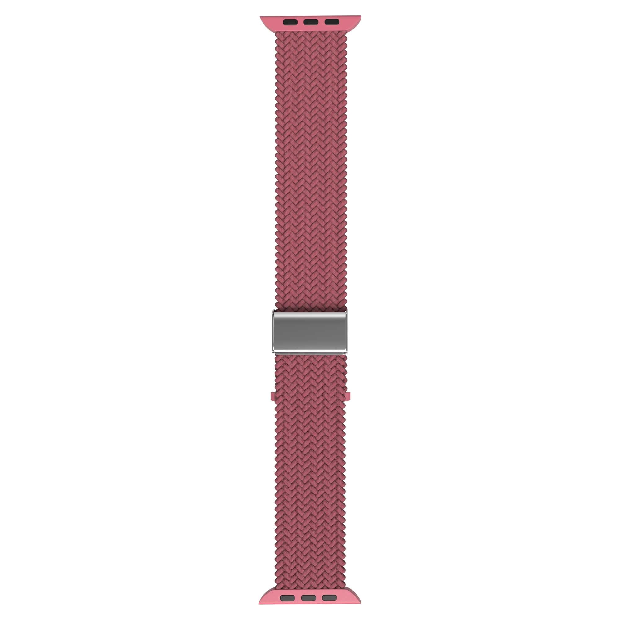 Braided nylon bracelet for Apple Watch - Pink
