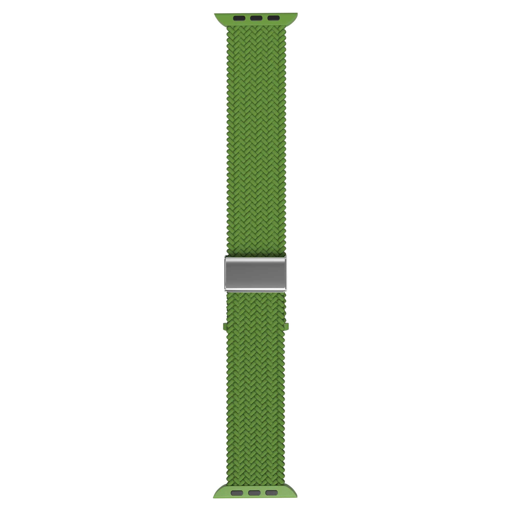 Flätat Nylonarmband Till Apple Watch - Grön