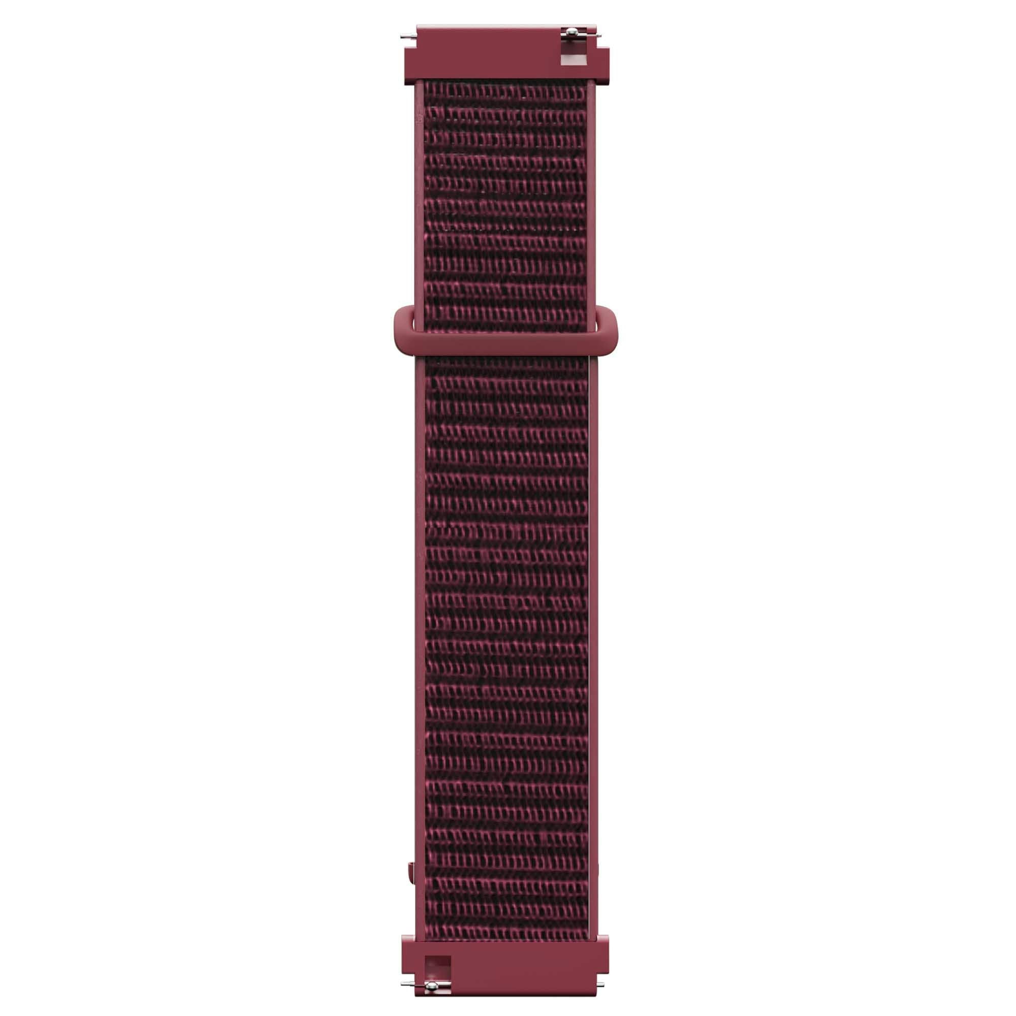 Nylon Sport Watchband 22mm - Burgundy
