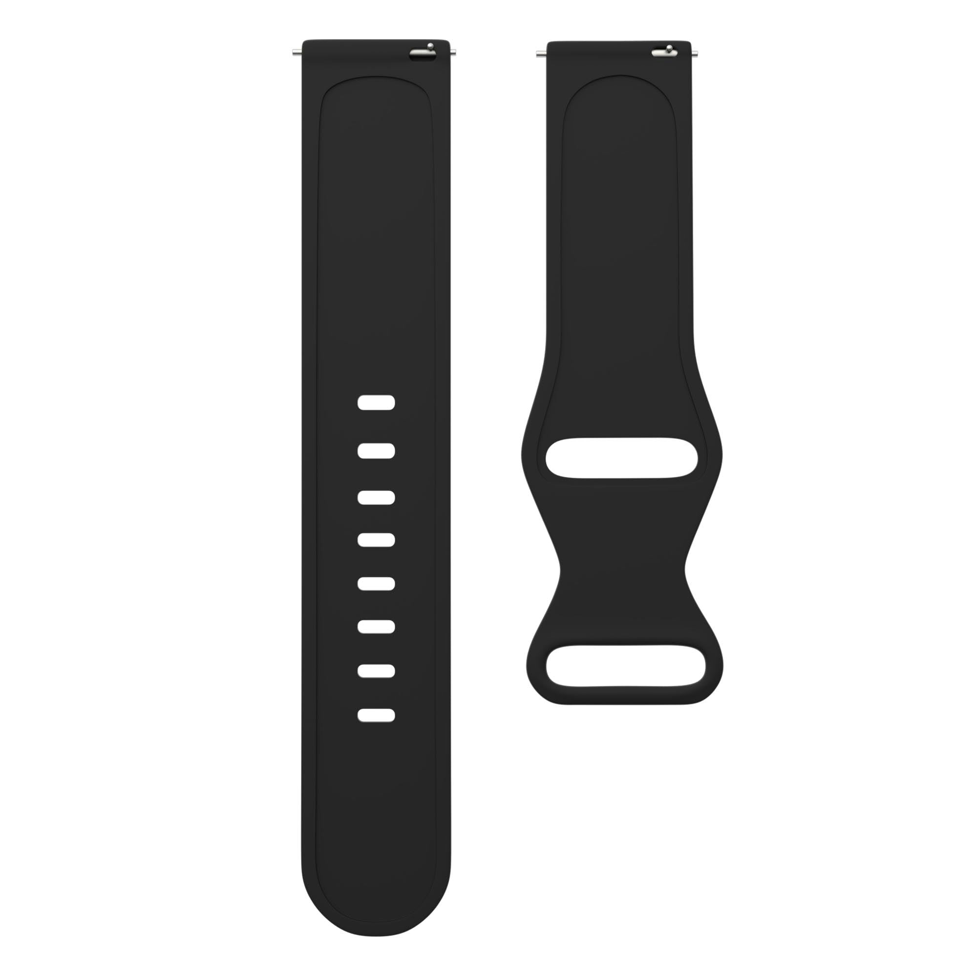 Sport Watchband Premium Silicone 22mm - Black