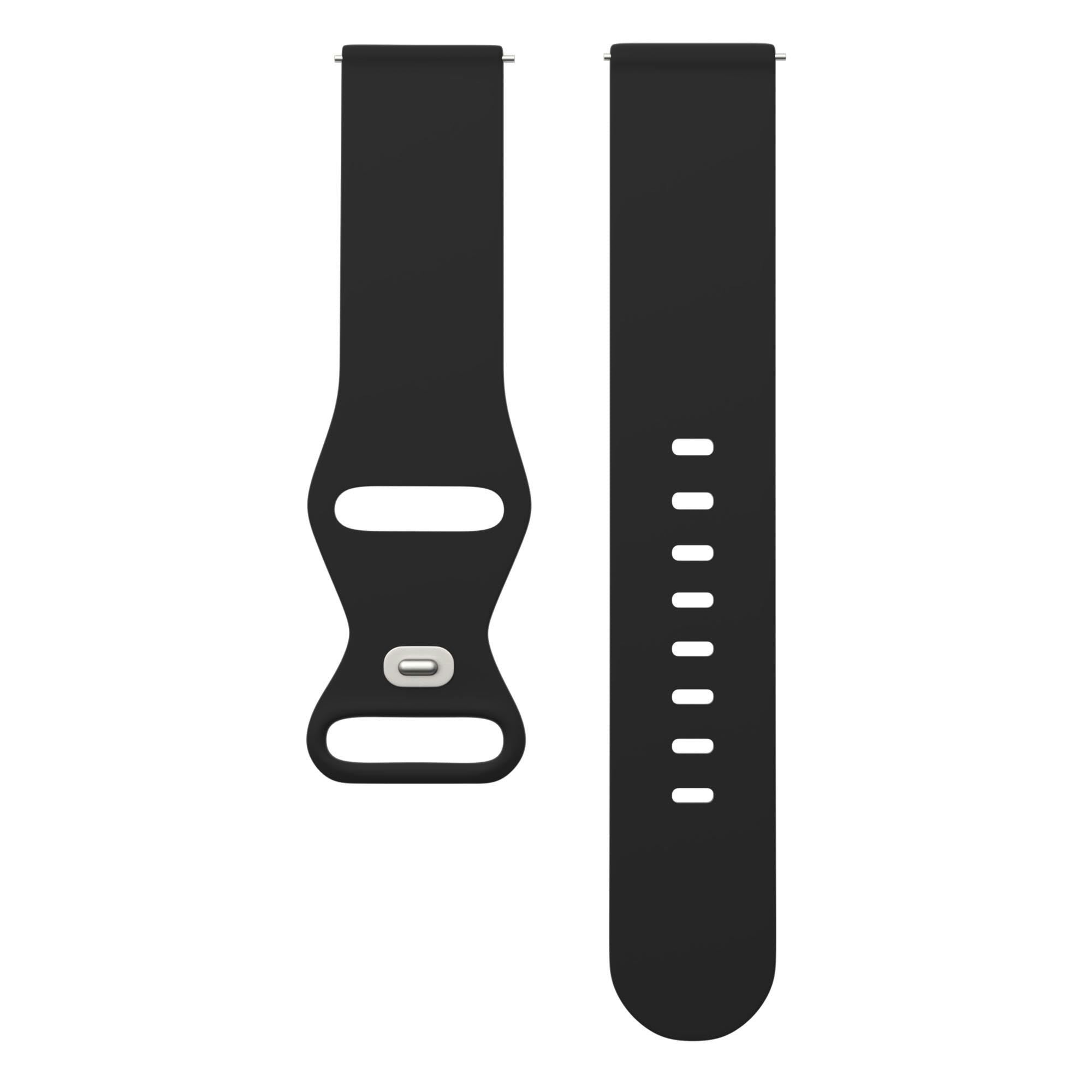 Sport Watchband Premium Silicone 22mm - Black