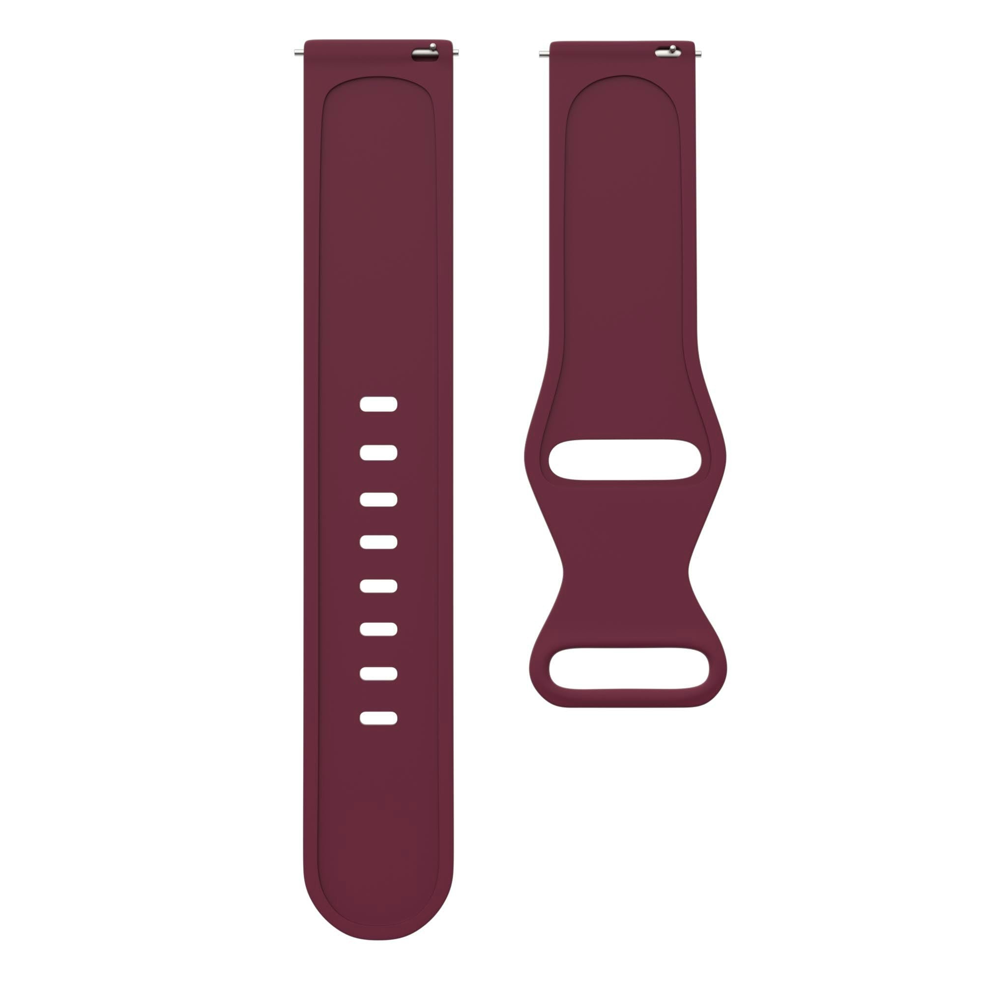 Sport Watchband Premium Silicone 22mm - Burgundy