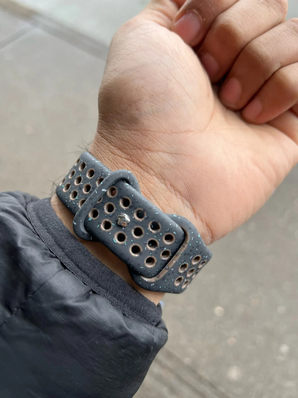 Sports Rubber Band for For Apple Watch - Navy Blue