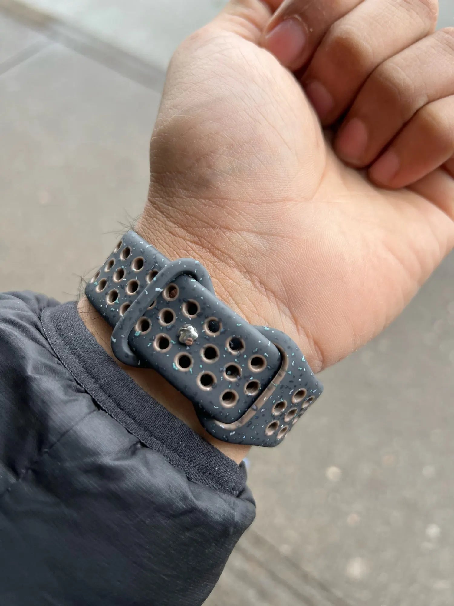 Sports Rubber Band for For Apple Watch - Navy Blue