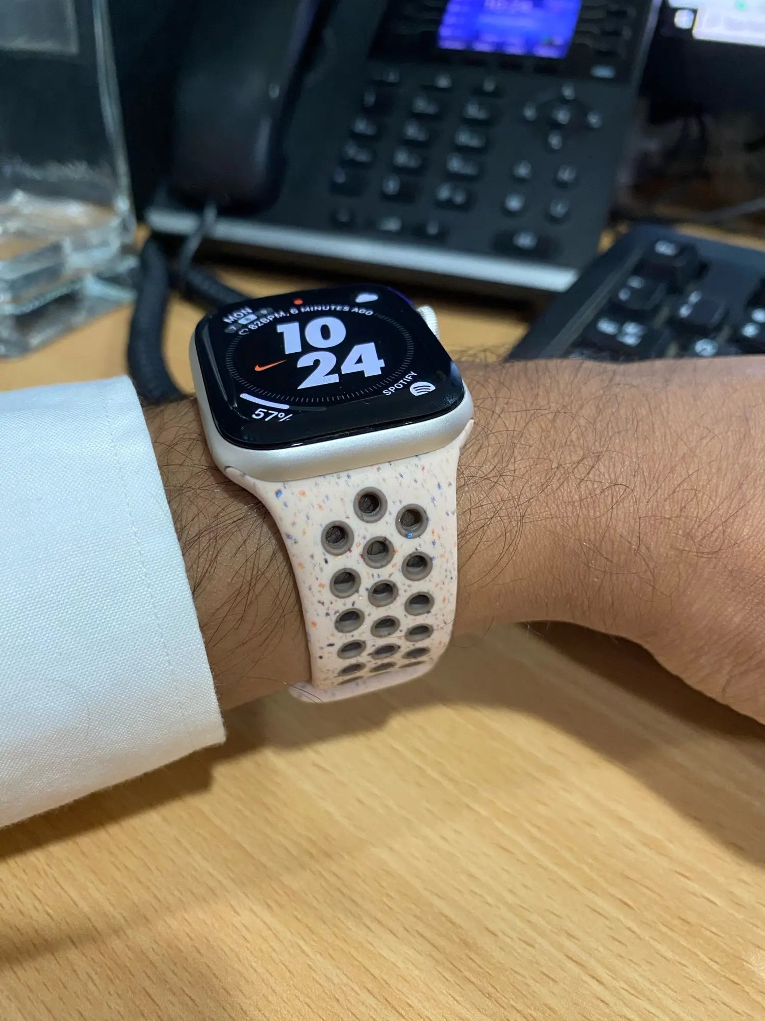 Sports Rubber Band for For Apple Watch - Beige