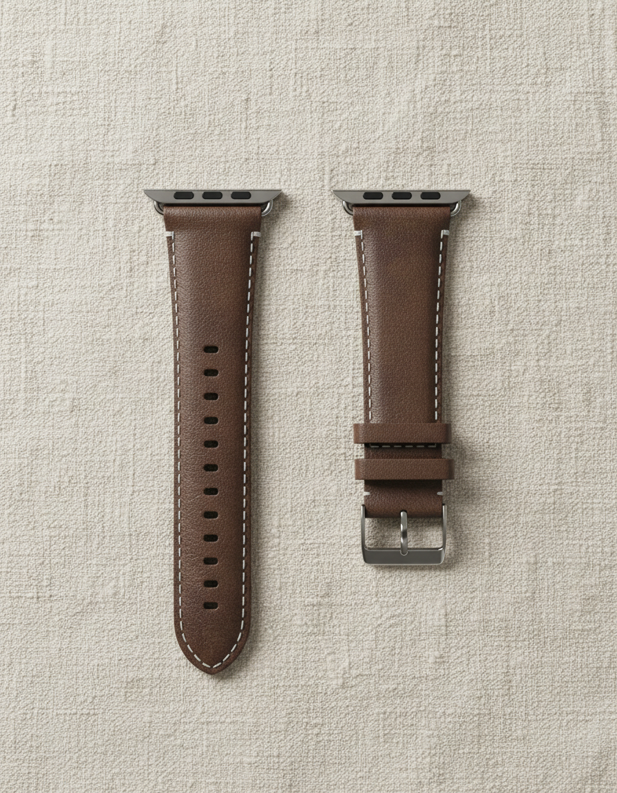 Veganskt läderarmband till Apple Watch - Brun